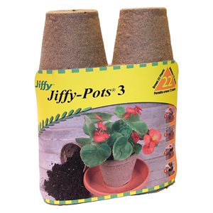 Jiffy Peat Moss Pots Round 3in 22Pk