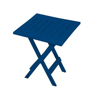 Patio Folding Side Table Plastic Waterloo Blue