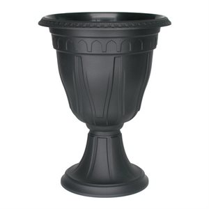 Azura Classic Planter Plastic Urn 15x20.5in Black