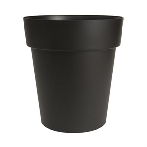Viva Self-Watering Planter Plastic Round 21x23.5in Black