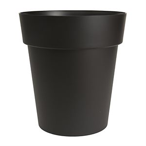 Viva Self-Watering Planter Plastic Round 7x7.75in Black