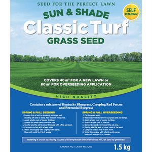 Classic Turf Sun & Shade Grass Seed 1.5KG