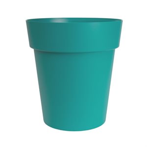Viva Self-Watering Planter Plastic Round 13x14.5in Blue