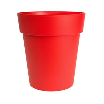 Viva Self-Watering Planter Plastic Round 13x14.5in Red