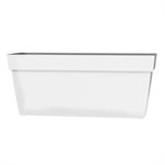 Viva Self-Watering Planter Plastic Rectangular 24x9x10in White