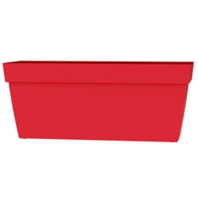 Viva Self-Watering Planter Plastic Rectangular 30x9x10in Red