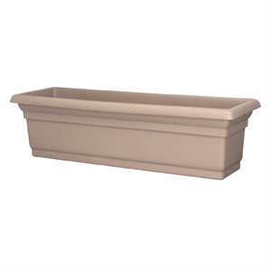 Distinction Window Box Planter Plastic No Bracket 24x7in Dune Sand