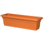 Distinction Window Box Planter Plastic No Bracket 24x7in Terracotta