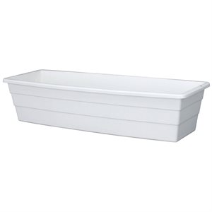 Futura Window Box Planter Plastic No Bracket 31.75x8.5x6.5in White