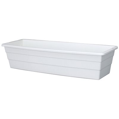 Futura Window Box Planter Plastic No bracket 24.25x8.75x5.6 White