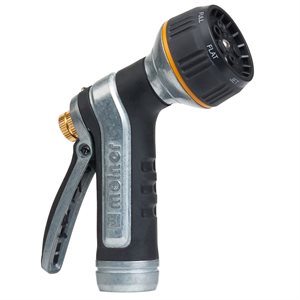 XT Hose Nozzle Sprayer Metal Rear Trigger 7 Pattern Rubberized Grip Black
