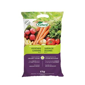 Fafard Natural Fertilizer for Vegetable Gardens 4-3-7 6kg