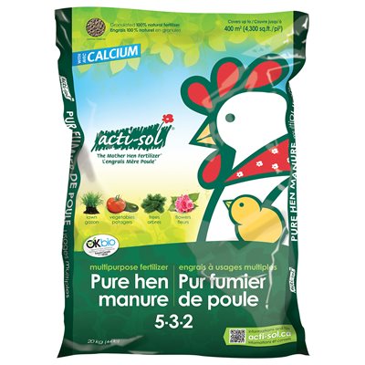 Acti-Sol Pure Hen Manure Multipurpose Fertilizer 20Kg 5-3-2