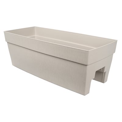 Harmony Rail Mount Self-Watering Planter 27in x11¾in x9½in Plastic Mocha