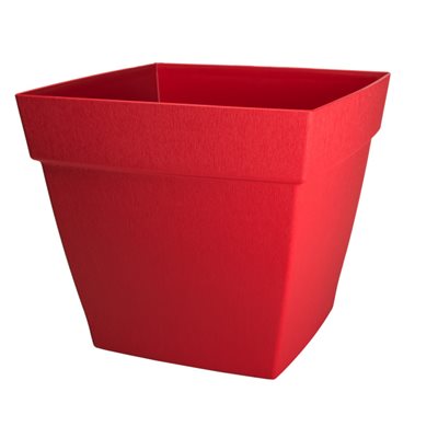 Harmony Self-Watering Planter Plastic Square 16x16x14 Red