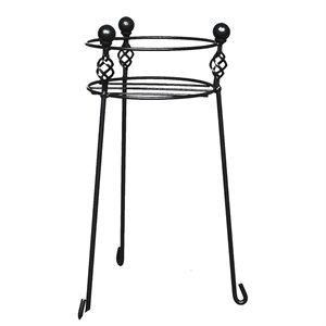 Venetian Plant Stand Wire Round 21x10in Pewter