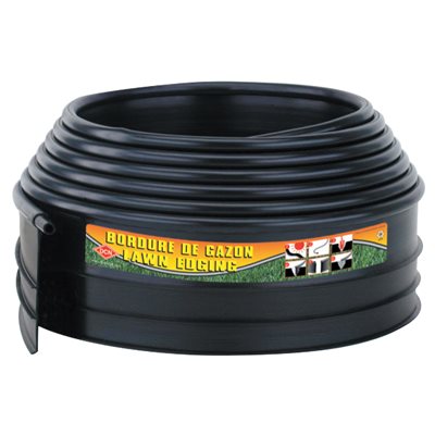 Lawn Edging Plastic Inter 4.375in x 20ft Black Bulk