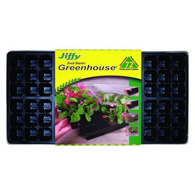 Jiffy Mini Greenhouse Kit with 72 Cells 21"x11"