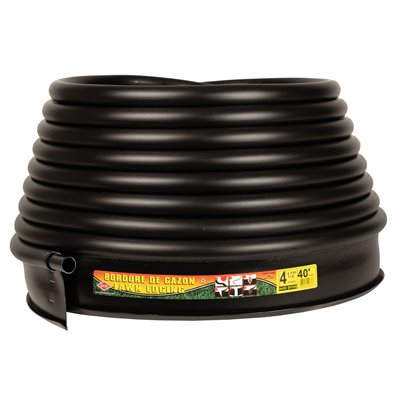 Lawn Edging Plastic Pro 4-1 / 2in x 40ft Black Bulk