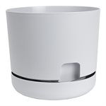 Oasis Self-Watering Planter with Saucer 10in Plastic Light Grey