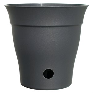 Contempra Pot With Inside Saucer Slate 8in