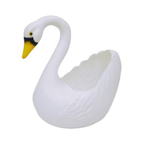 Planter / Garden Décor Blow Mold Swan 16in White