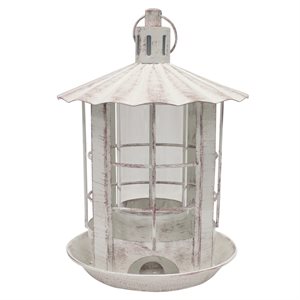 Wild Bird Feeder Parkview Lantern-Style Antique White 1lb