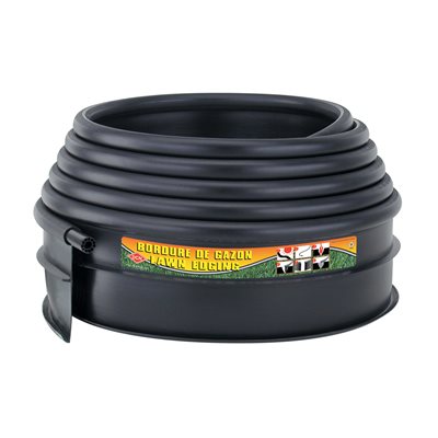 Lawn Edging Plastic Super Pro 4.75in x 20ft Black Bulk