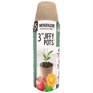 Jiffy Peat Pots Round 3in 15Pk