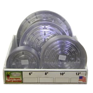 180PC Display Clear Plant Saucer Countertop 6in-12in