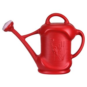 Watering Can Plastic Heron Motif 11.3L / 3Gal Red