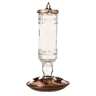 Hummingbird Feeder Antique Clear Bottle 10oz