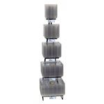 250PC Display with Wire Rack Clear Square Heavy Footed Plant Saucer 8in-16in