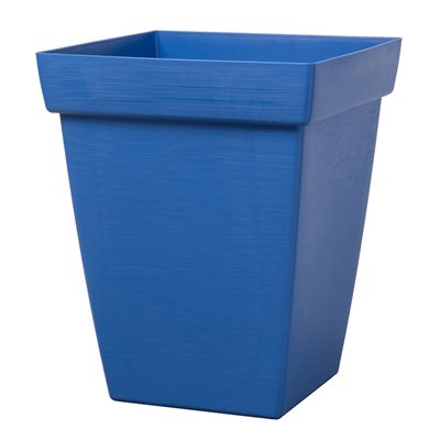 Bamboo Self-Watering Contemporary Planter Plastic Square 5in Blue