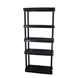Adjustable Storage Rack 5-Shelf Medium Duty 32in x 14in x 72in Black