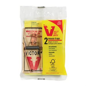 Victor Mouse Trap Wooden Metal Pedal 2pk