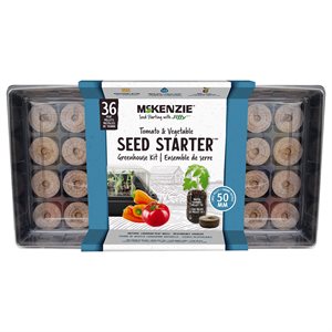 Ensemble de Serre Seed Starter pour Tomates & Legumes avec 36 Pastilles de Tourbe 36mm