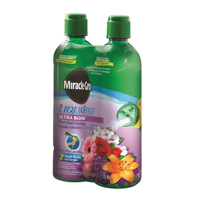 Miracle-Gro Liquafeed Ultra Bloom Plant Food 12-9-6 Refill 2 / Pkg 2x567g