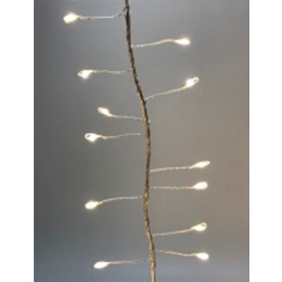 Firecracker Cluster Twinkling Light String 180 Warm White Bulbs 15'