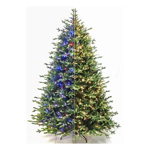 Realistic Noble Fir Christmas Tree 300 Colour Changing LED 7'