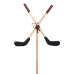 Wooden Crossed Hockey Sticks Stake 14in x 18in