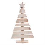 Wooden Tabletop Christmas Tree 27-1 / 2" Hand Painted White