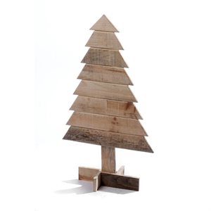 Wooden Tabletop Christmas Tree 15.5 x 27.5in Natural