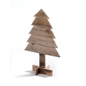 Wooden Tabletop Christmas Tree 12 x 19.5in Natural
