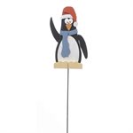 3PK Wooden Penguin With Hat Stake 7in x 12in