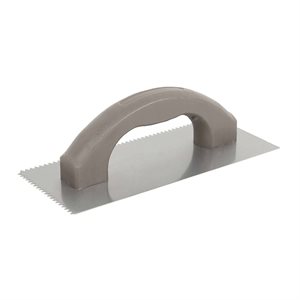 Trowel Square Notch Carbon Steel Plastic Handle ¼ x ¼ x ¼