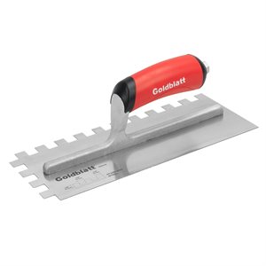 Trowel Square Notch Stainless Steel Red Ergo Handle ½x½ix1 / 2''