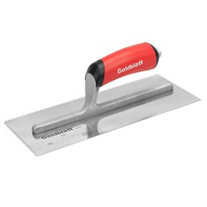 Trowel V-Notch Stainless Steel Red Ergo Handle 3 / 16x5 / 32