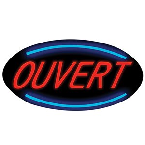 Sign Ouvert LED Oval